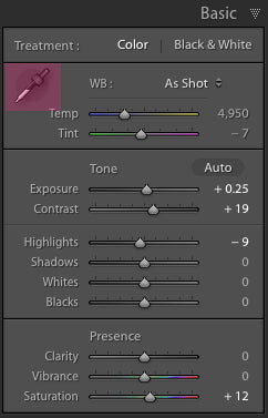 Using the Eyedropper in Lightroom