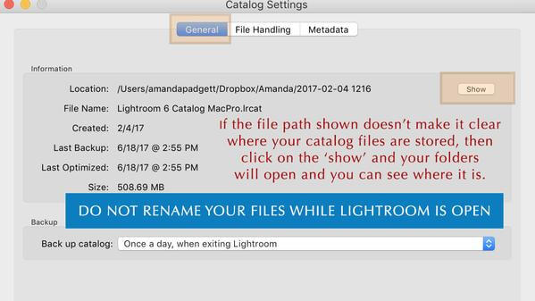 Lightroom Rename Catalog