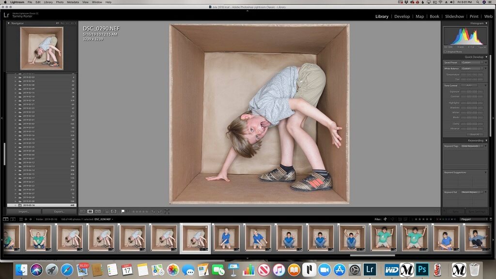 In the box photography