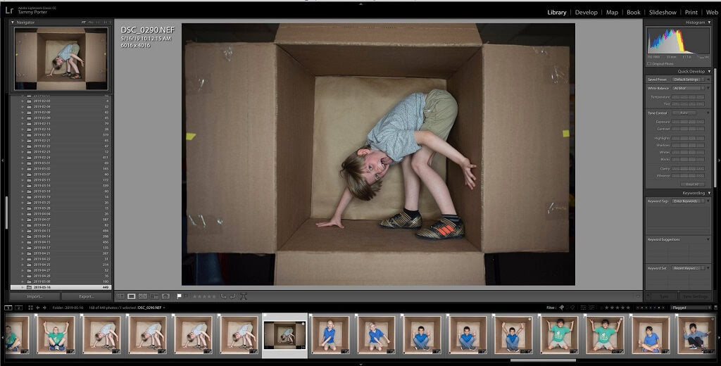 In the box photoshoot