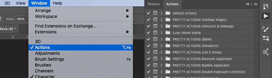 Install Photoshop Actions