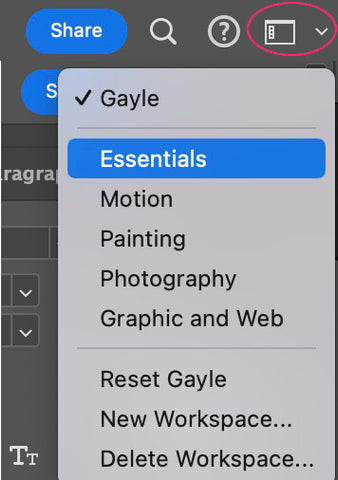 Photoshop Working Space