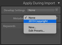 Photo Metadata Copywrite