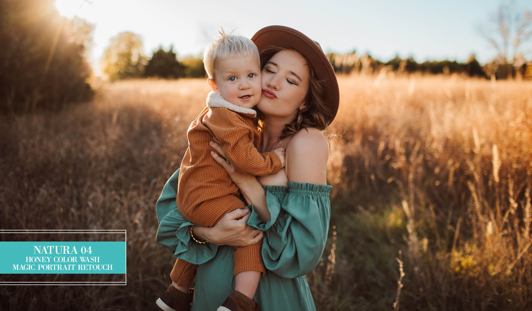 Before and after photo using NATURA Evolution Lightroom Presets for clean and natural edits