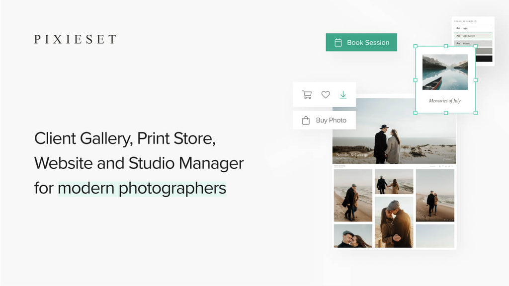 Pixieset pricing options banner showing tier flexibility