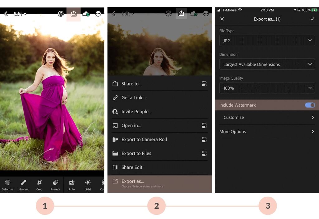 Watermark Lightroom Mobile