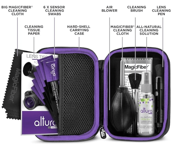 Camera lens cleaning kit – must-have gift for photographers to maintain image clarity and protect gear.