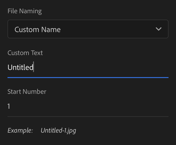 Lightroom Mobile Export Settings for Facebook