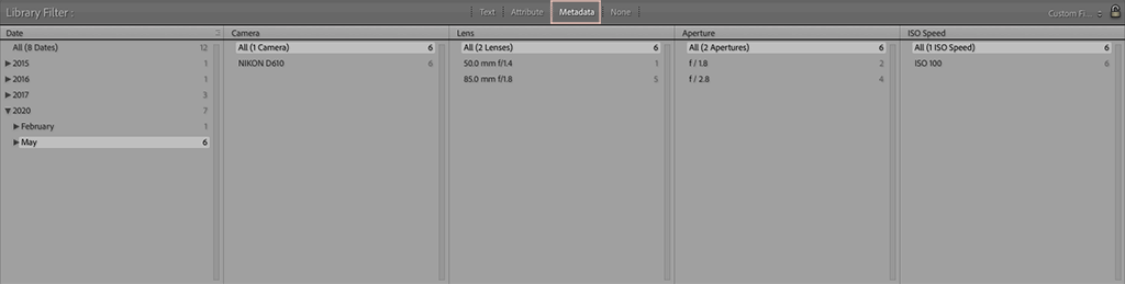 Lightroom Show Filter Bar