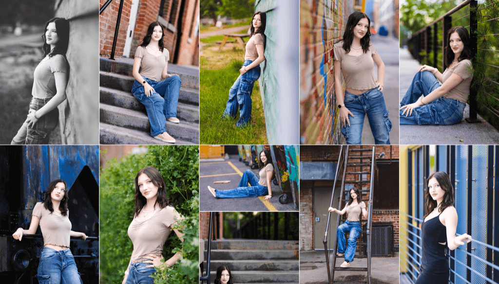 Pixieset client photo gallery with mixed orientation wall layout