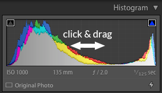 how to read histogram lightroom