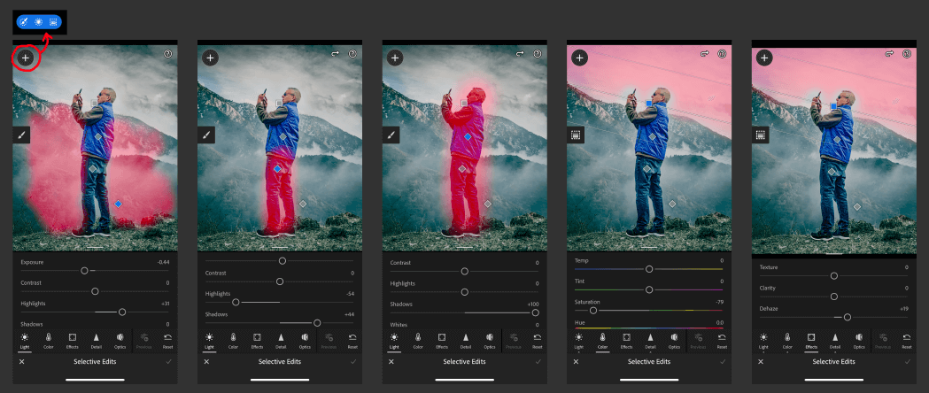 Selective Edits in Lightroom Mobile