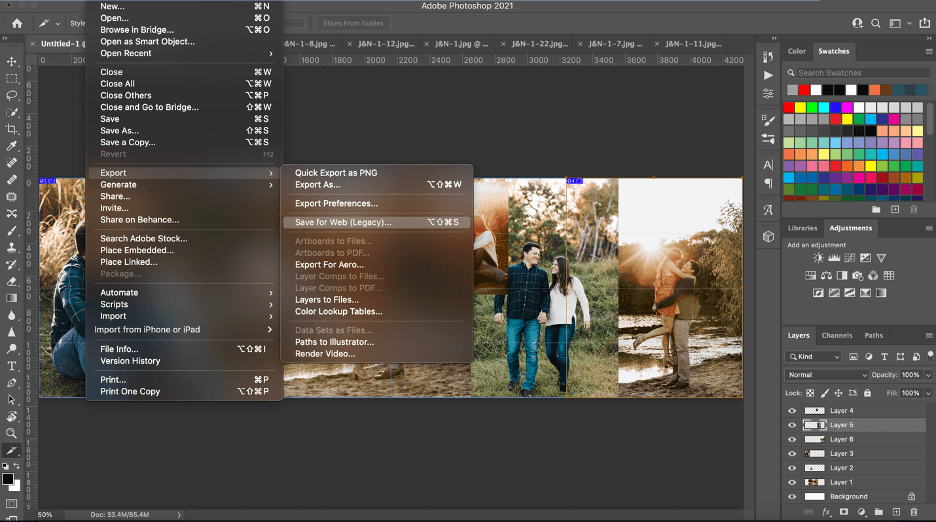 Saving Instagram Carousel in Photoshop