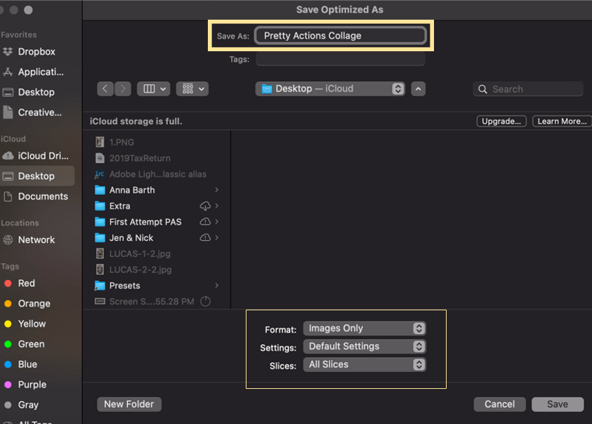 Saving Instagram Carousel in Photoshop