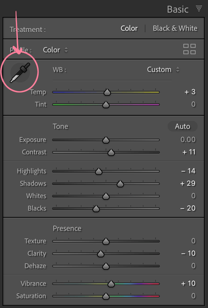 Lightroom White Balance