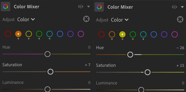 Golden Hour Settings Lightroom
