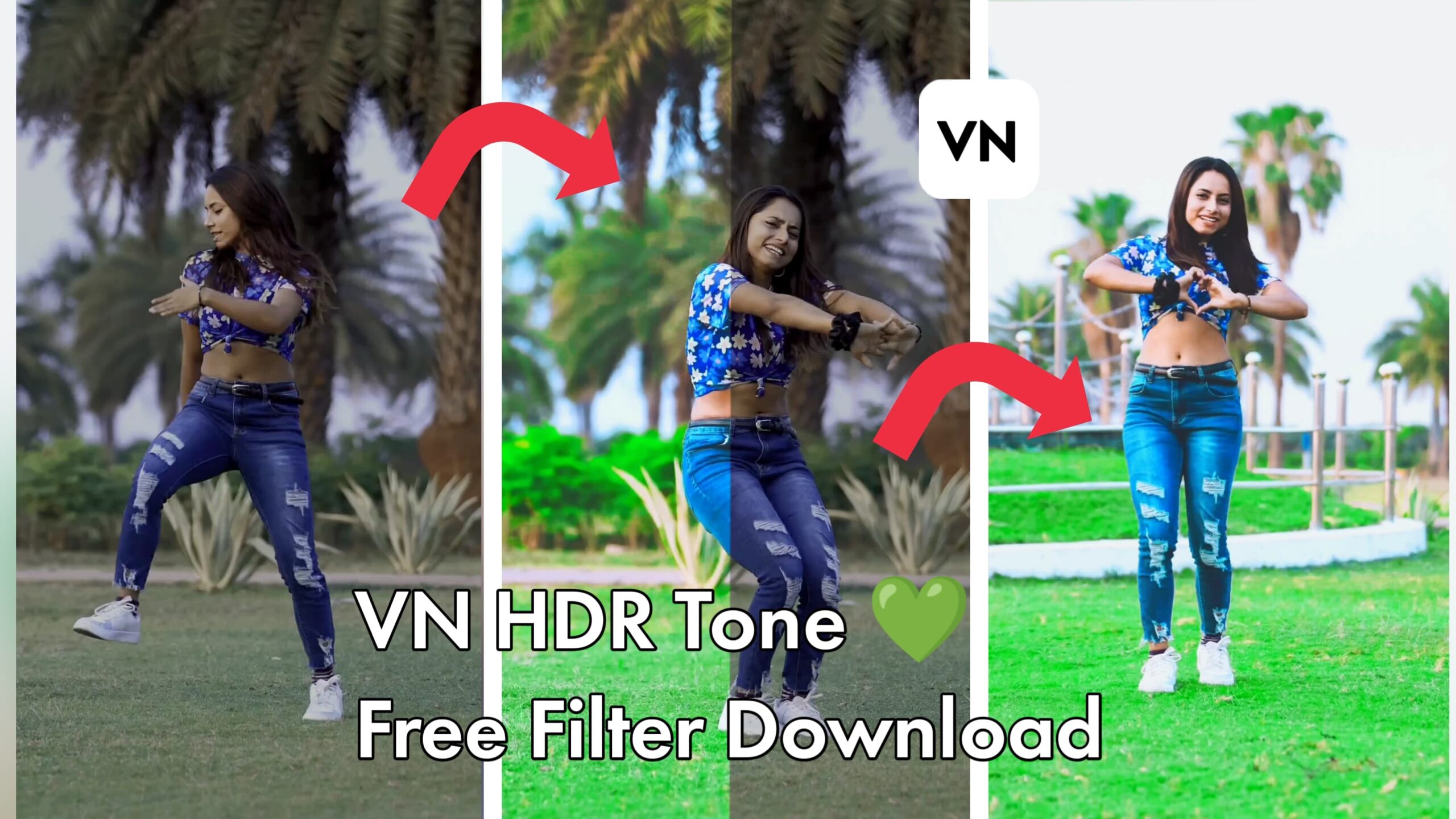 vn video editor green hd tone filter download 2024 new