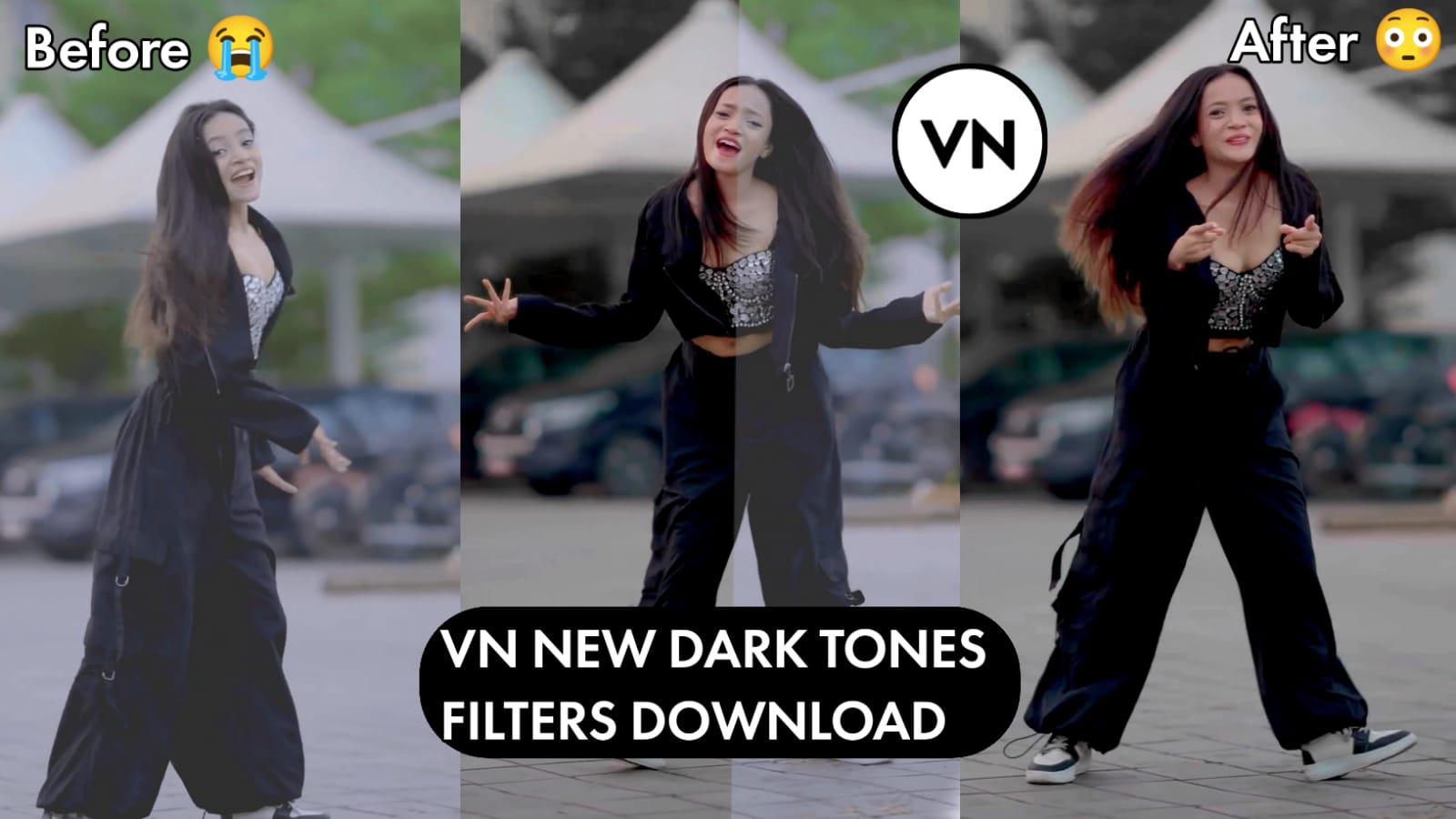 black tone and face smooth video editing filter for vn app 2024