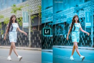 Lightroom mobile Moody blue tone photo editing 2024preset download free