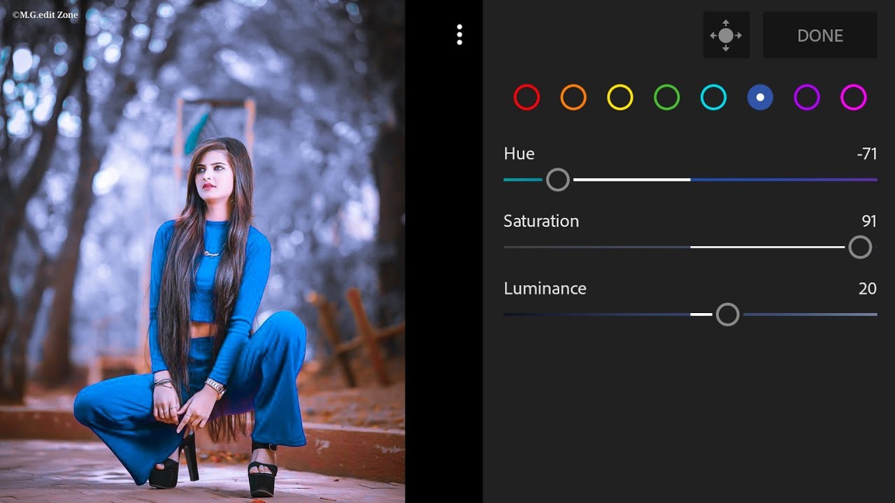 Lightroom mobile grey and blue tone photo editing 2024 preset download free