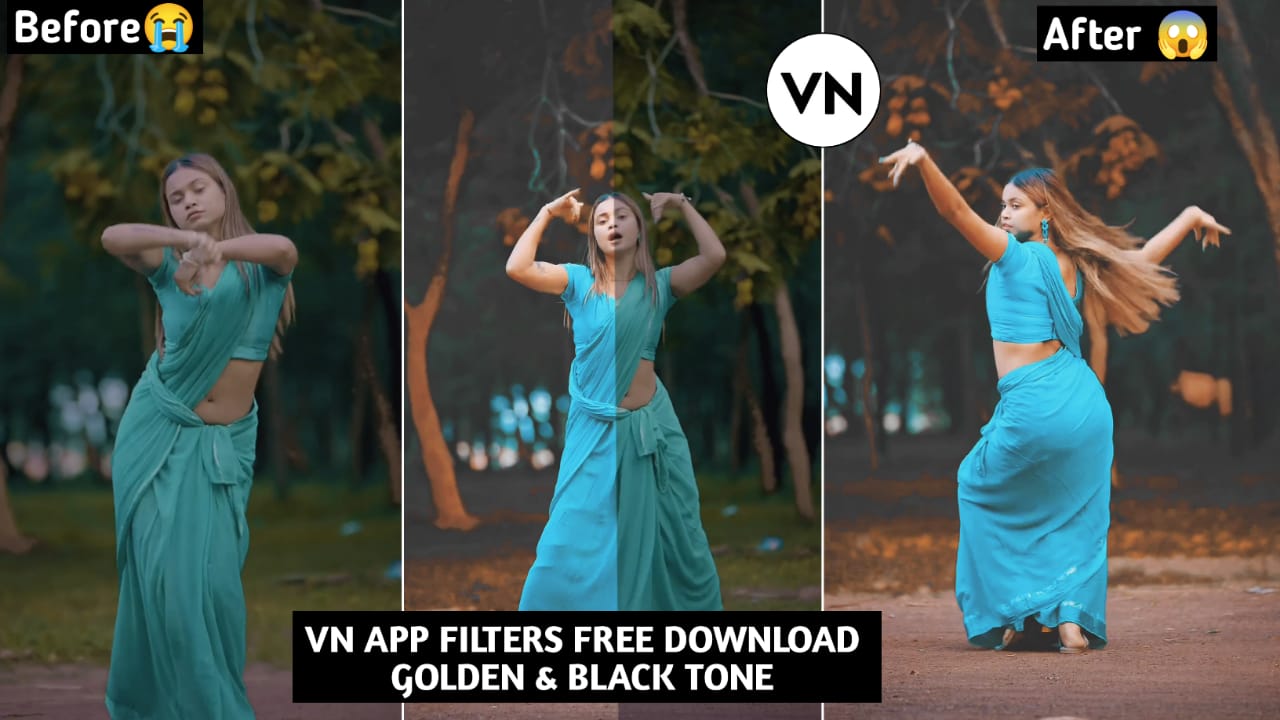 vn video golden and black tone filter free download 2024